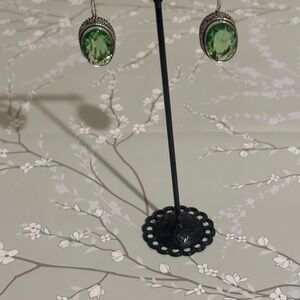 Peridot sterling silver earrings